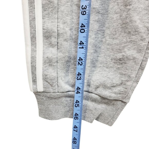 Adidas Mens Size 3XLT Gray Jogger Pants W/ White Stripes Drawstring Waist - Picture 9 of 10